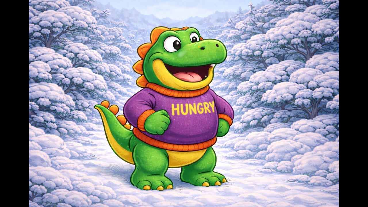 Hungry Dinosaur Saves Christmas